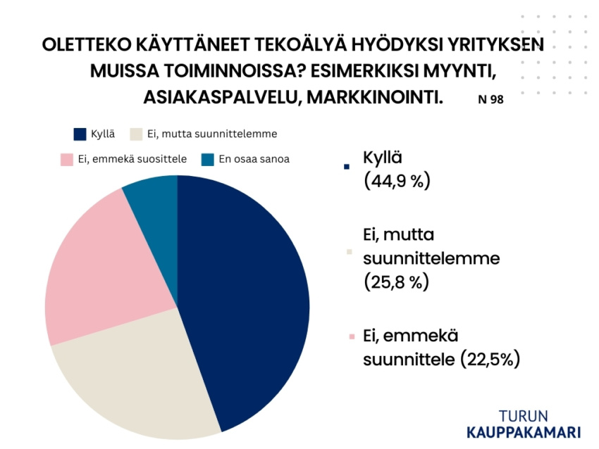 Tekoälykyselyn infograafi